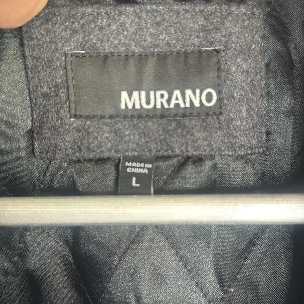 Murano Men’s Gray Wool-blend Military Style Jacket Sz Large